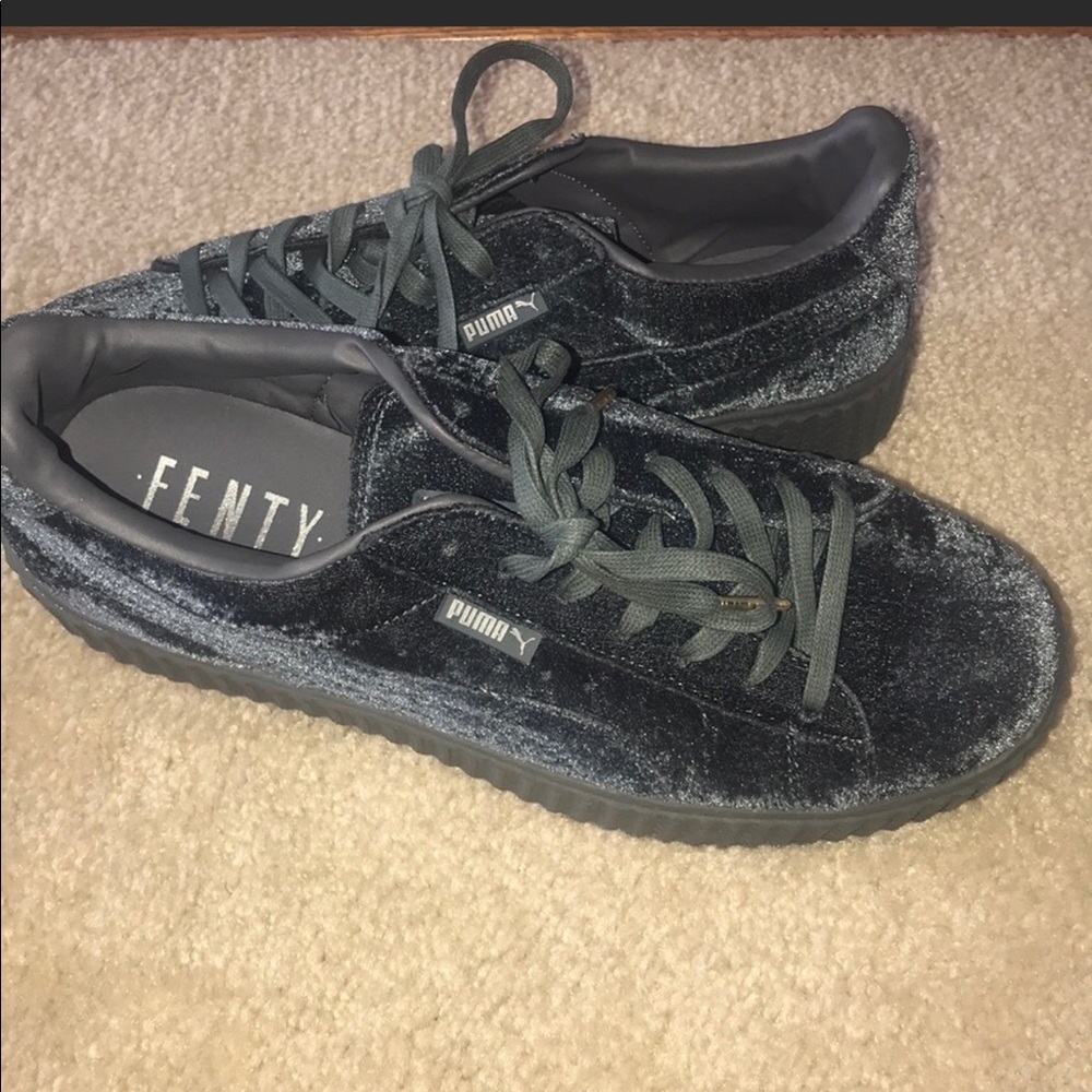 Fenty Grey Velvet Creepers Men’s size 10